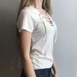 Rue21 white tied top